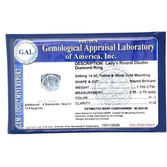 Diamond Ring Unisex 14 KT 1.10 CT Certified $5,950 018203 - Picture 17 of 17